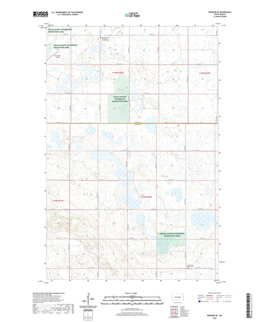 Bowdon SE North Dakota US Topo Map Image