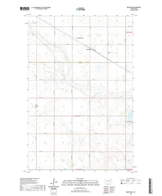 Brantford North Dakota US Topo Map Image