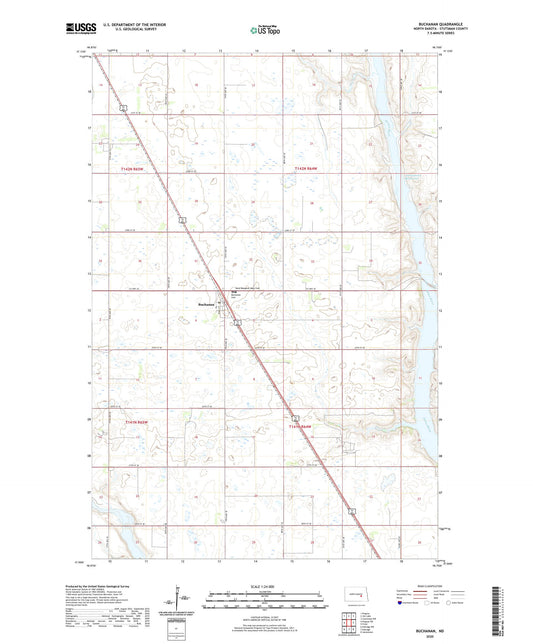 Buchanan North Dakota US Topo Map Image