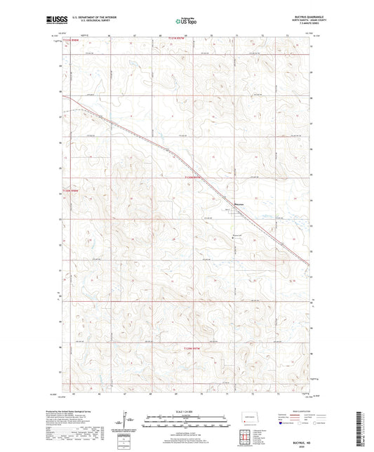 Bucyrus North Dakota US Topo Map Image