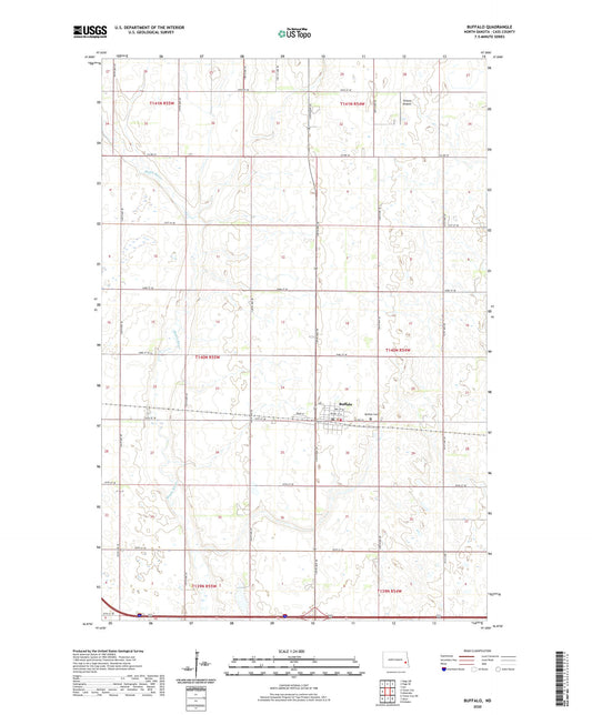 Buffalo North Dakota US Topo Map Image