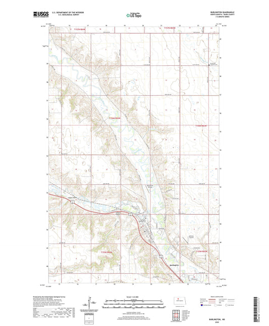 Burlington North Dakota US Topo Map Image