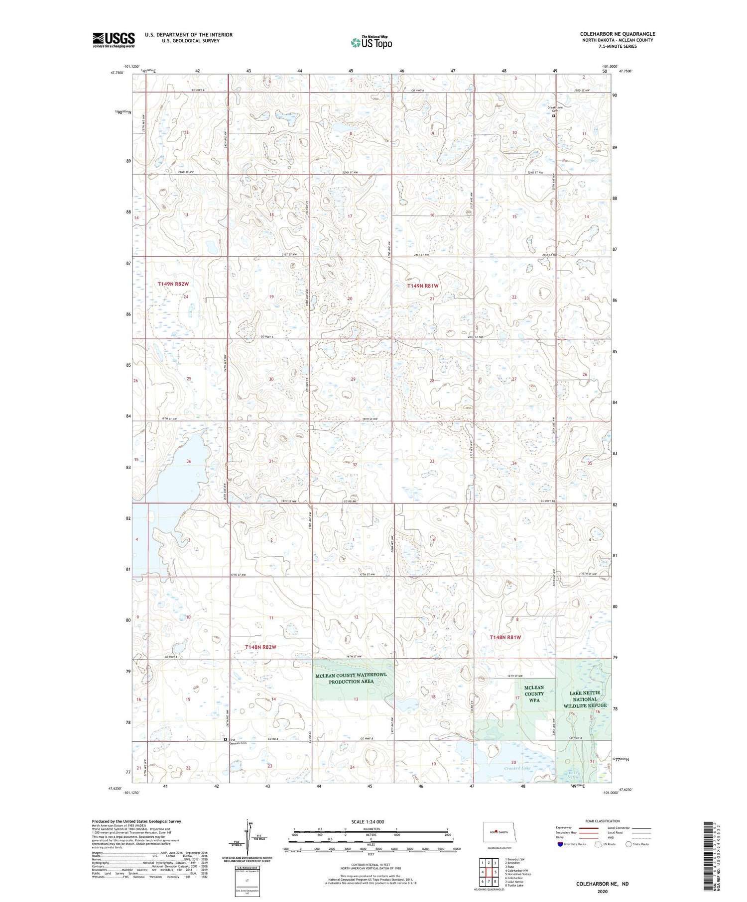 Coleharbor NE North Dakota US Topo Map Image