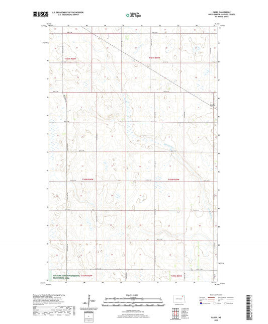 Easby North Dakota US Topo Map Image