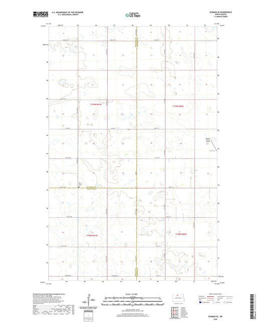 Eckman SE North Dakota US Topo Map Image