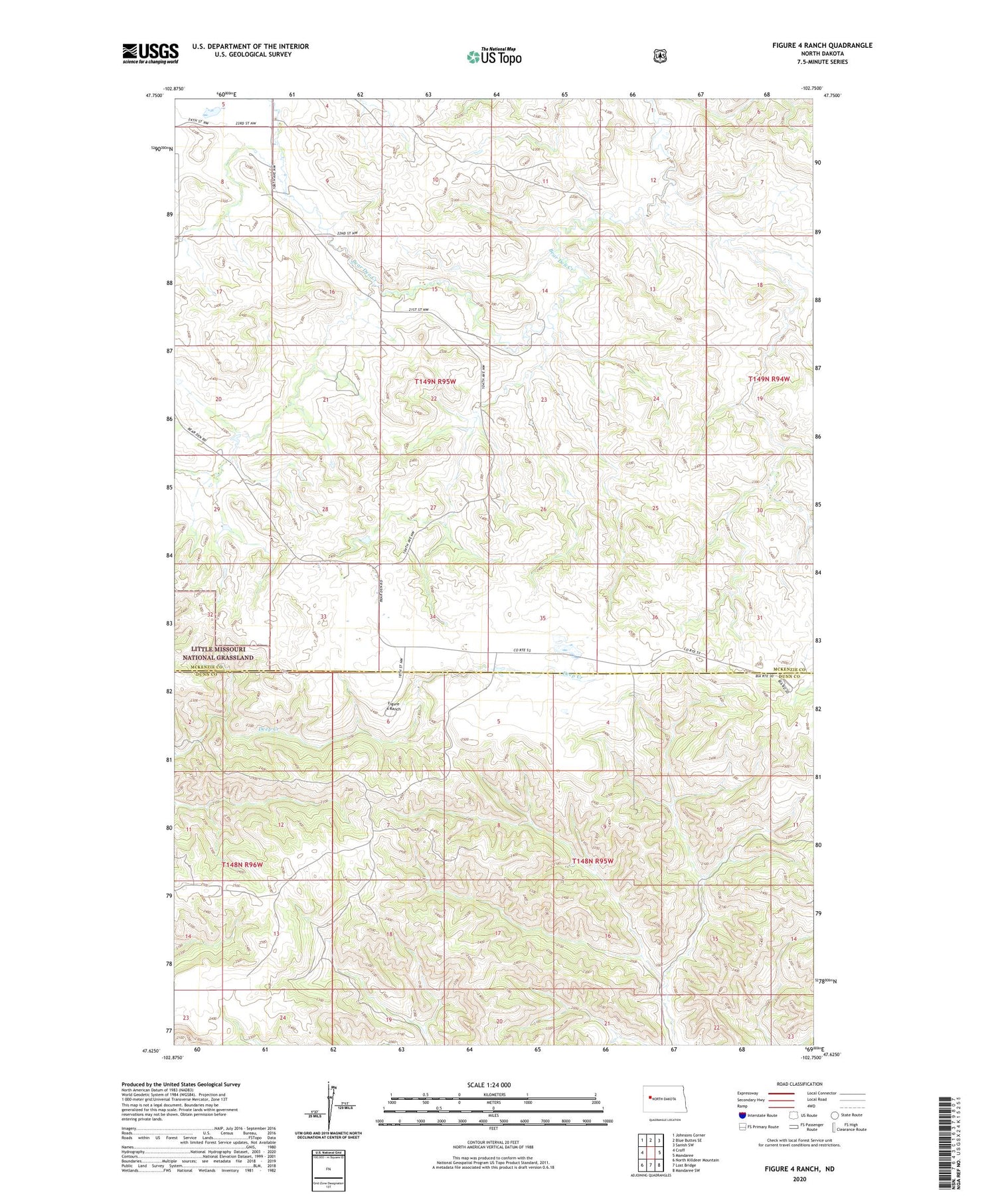 Figure 4 Ranch North Dakota US Topo Map Image
