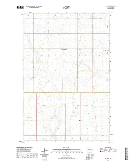 Finley NE North Dakota US Topo Map Image