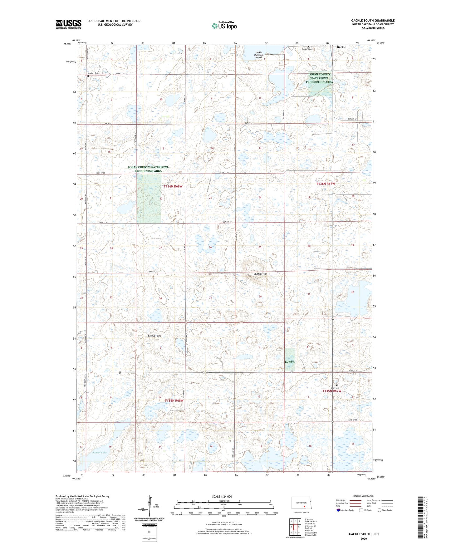 Gackle South North Dakota US Topo Map Image