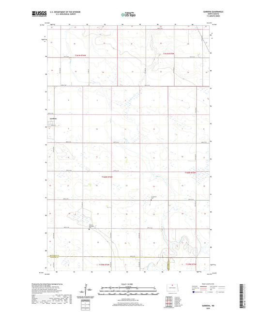 Gardena North Dakota US Topo Map Image