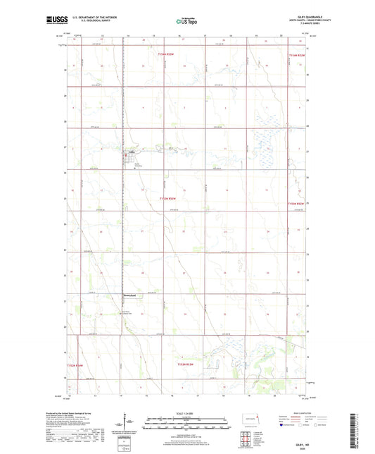 Gilby North Dakota US Topo Map Image