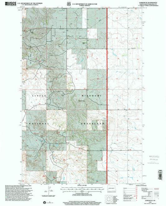 Classic USGS Gorham SE North Dakota 7.5'x7.5' Topo Map Image
