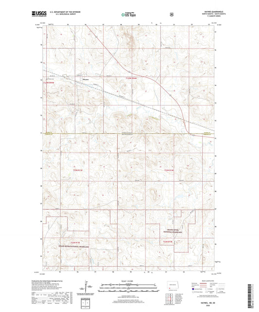 Haynes North Dakota US Topo Map Image