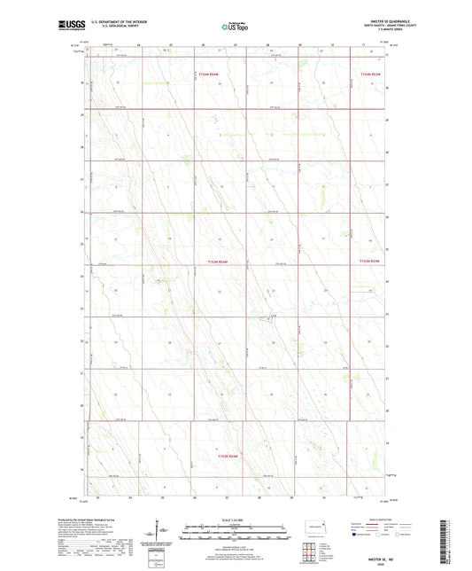 Inkster SE North Dakota US Topo Map Image