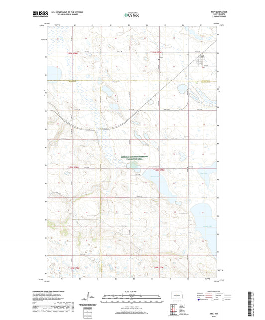 Kief North Dakota US Topo Map Image