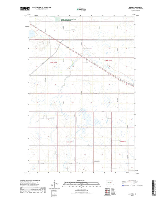 Manfred North Dakota US Topo Map Image