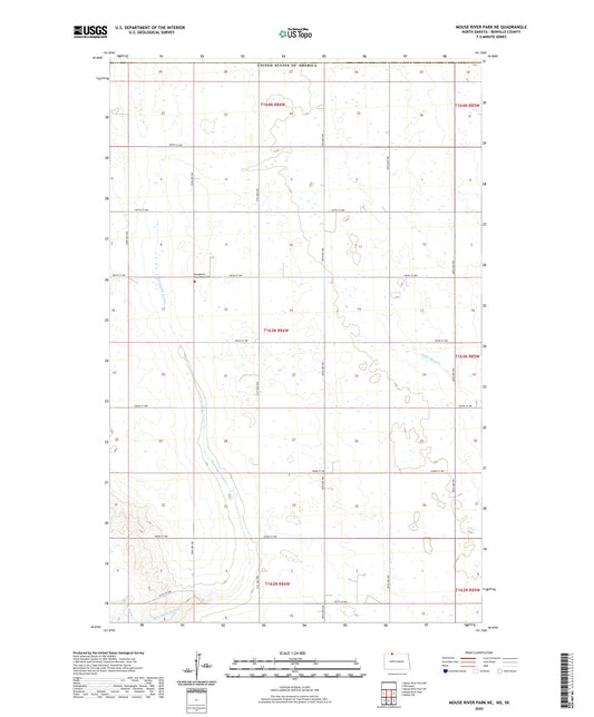 Mouse River Park NE North Dakota US Topo Map Image