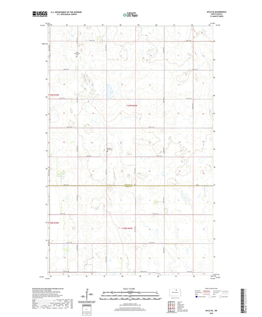 Mylo SE North Dakota US Topo Map Image