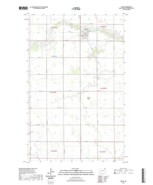 Neche North Dakota US Topo Map Image