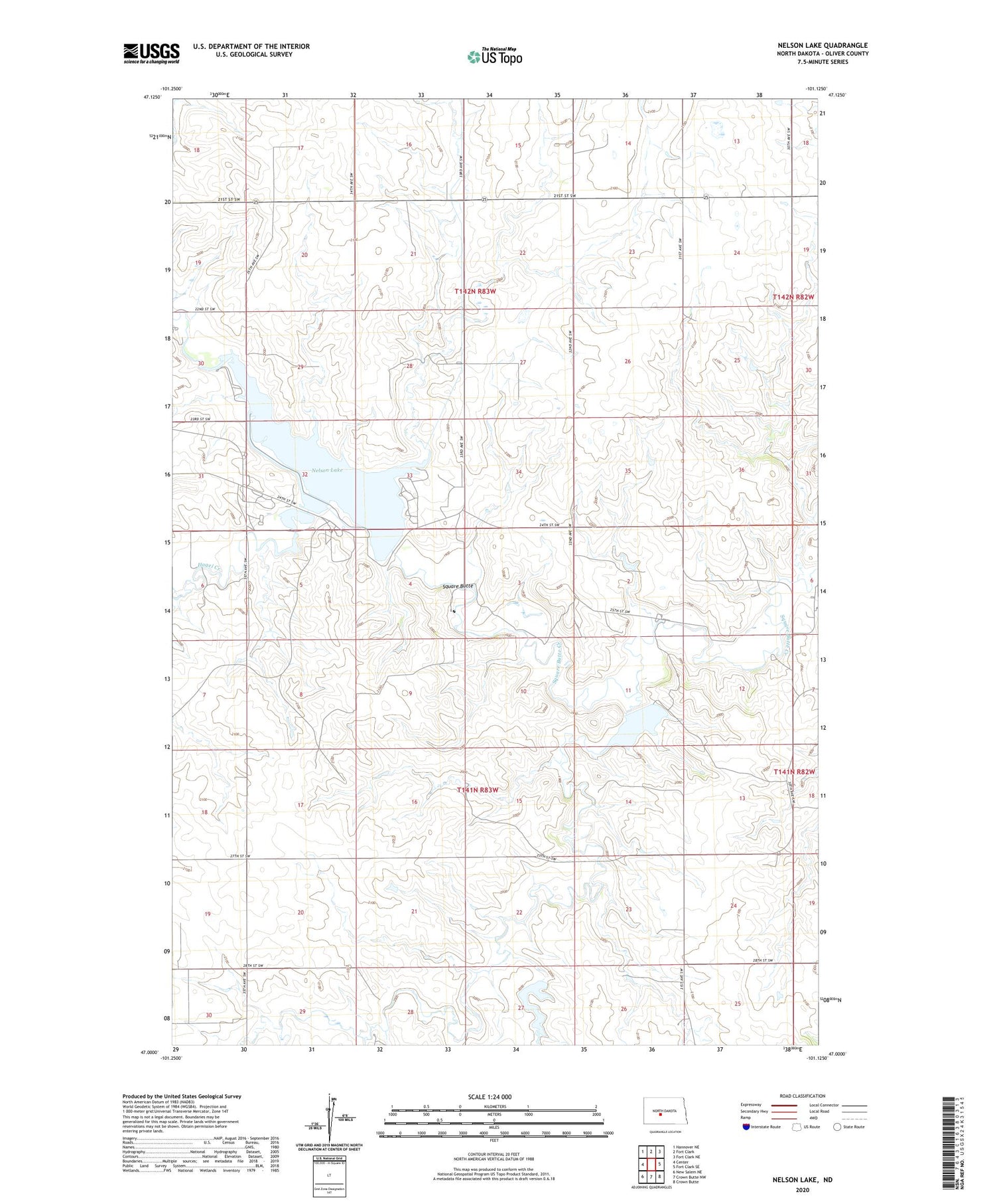Nelson Lake North Dakota US Topo Map Image