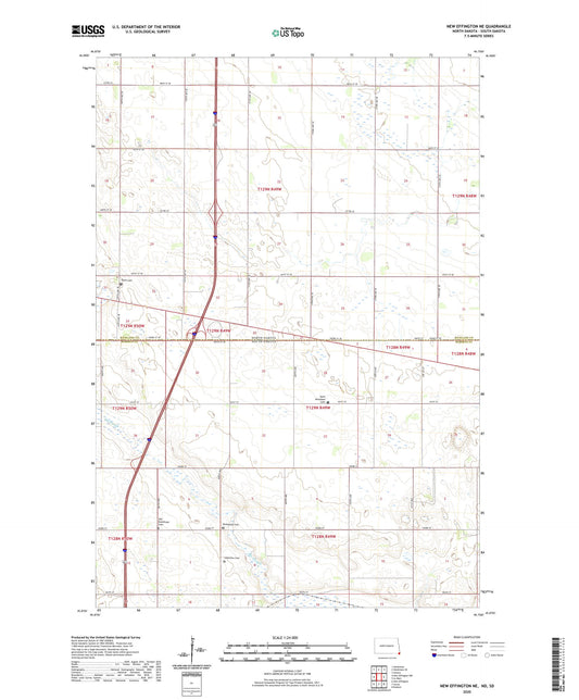 New Effington NE North Dakota US Topo Map Image
