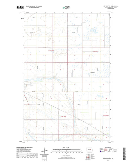 New Rockford NE North Dakota US Topo Map Image