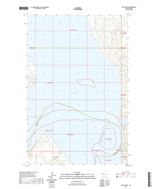 New Town SE North Dakota US Topo Map Image