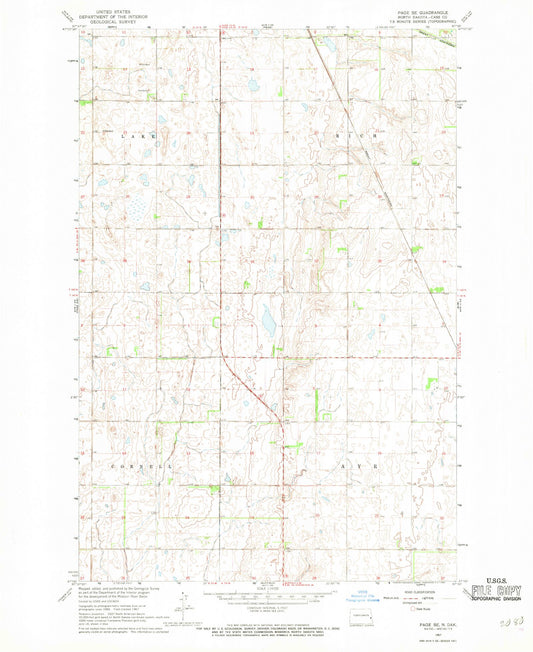 Classic USGS Page SE North Dakota 7.5'x7.5' Topo Map Image
