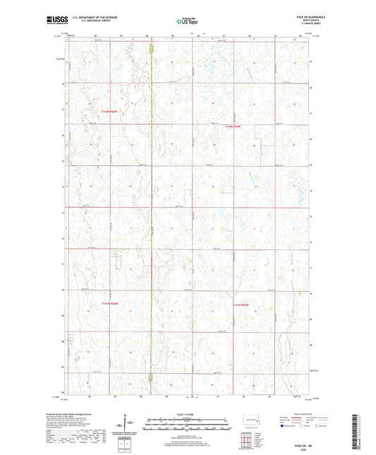 Page SW North Dakota US Topo Map Image