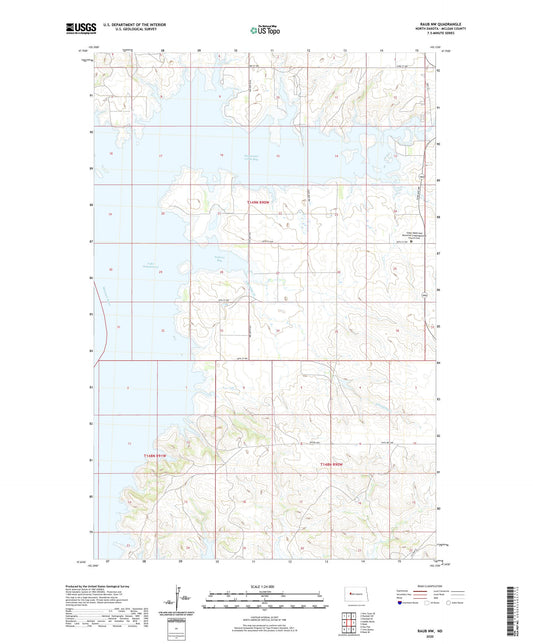 Raub NW North Dakota US Topo Map Image