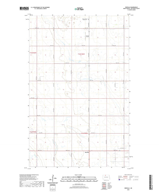 Renville North Dakota US Topo Map Image