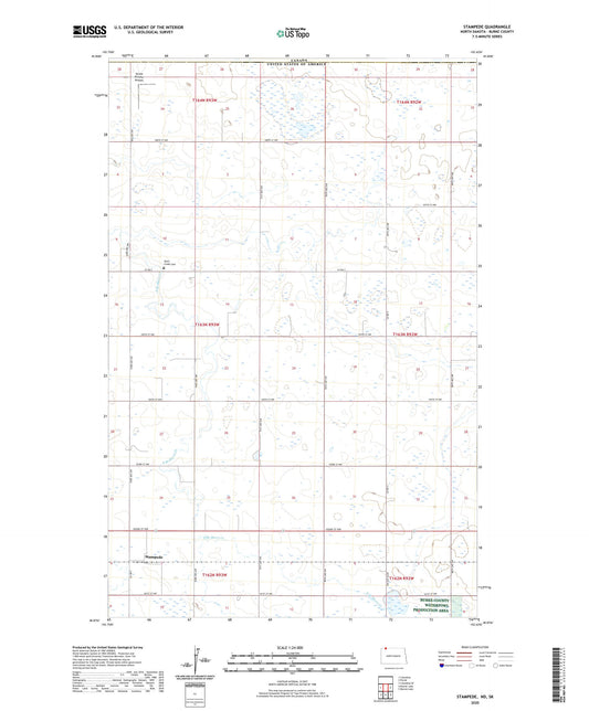 Stampede North Dakota US Topo Map Image