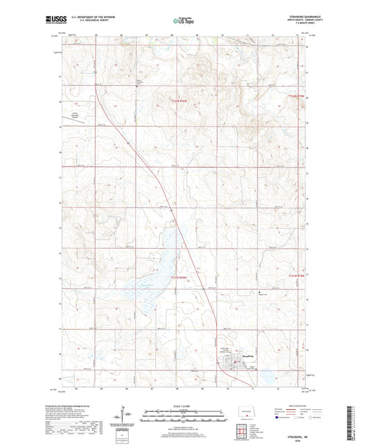 Strasburg North Dakota US Topo Map Image