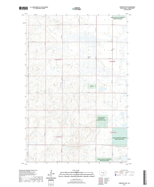 Streeter Flats North Dakota US Topo Map Image