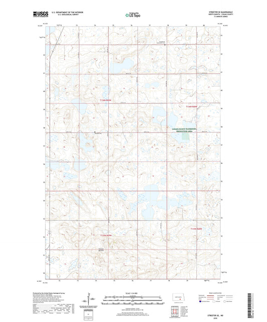 Streeter SE North Dakota US Topo Map Image