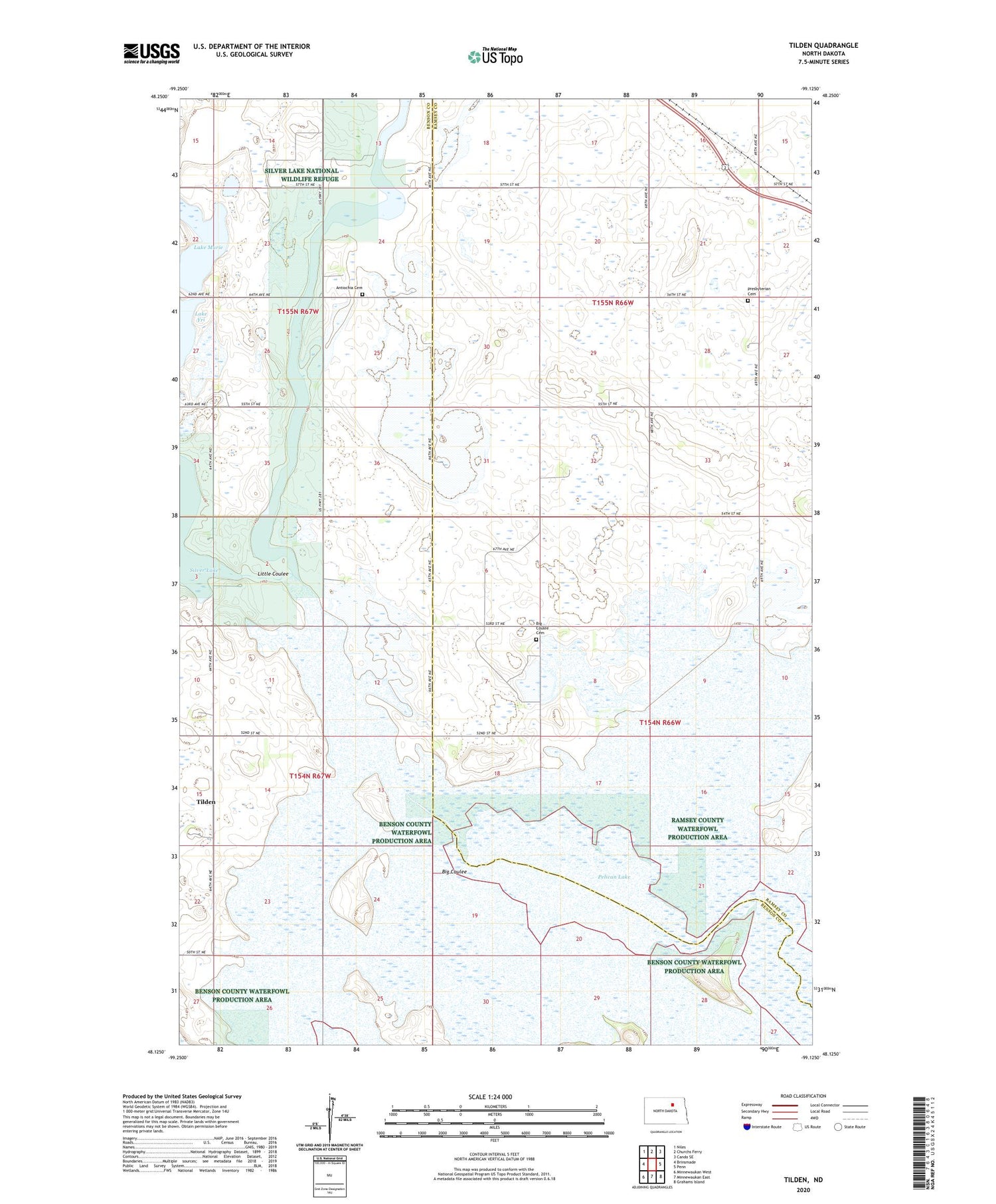 Tilden North Dakota US Topo Map Image