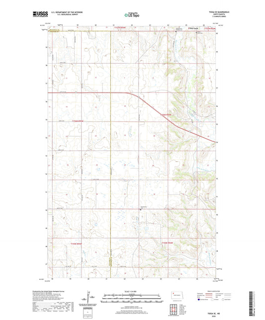 Tioga SE North Dakota US Topo Map Image