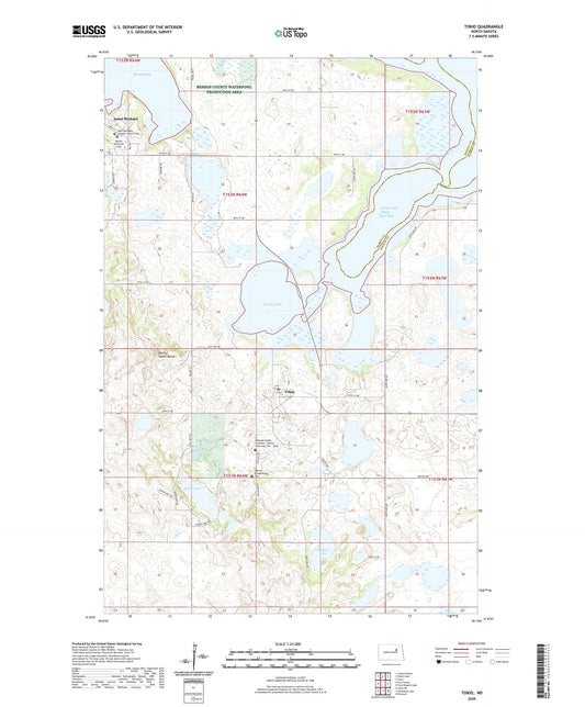 Tokio North Dakota US Topo Map Image