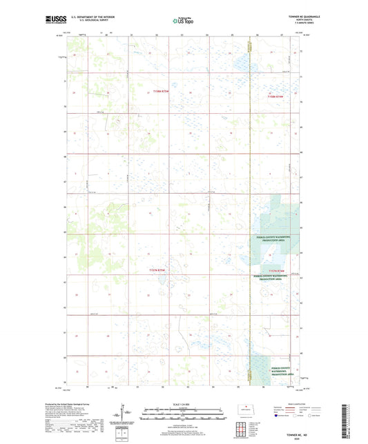 Towner NE North Dakota US Topo Map Image