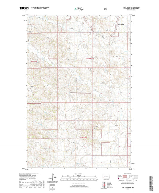Tracy Mountain North Dakota US Topo Map Image