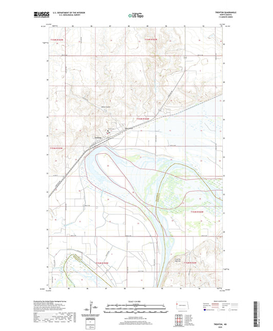 Trenton North Dakota US Topo Map Image
