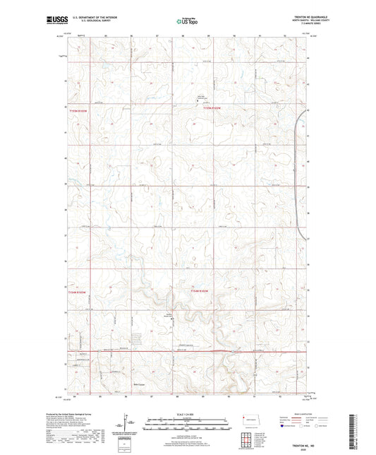 Trenton NE North Dakota US Topo Map Image