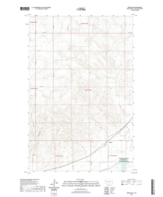 Trenton SW North Dakota US Topo Map Image