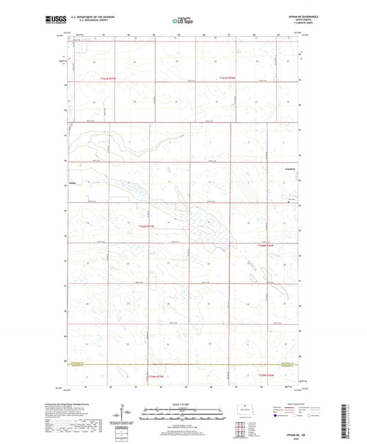 Upham NE North Dakota US Topo Map Image