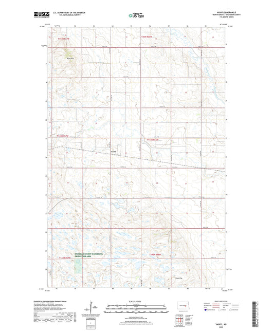Vashti North Dakota US Topo Map Image