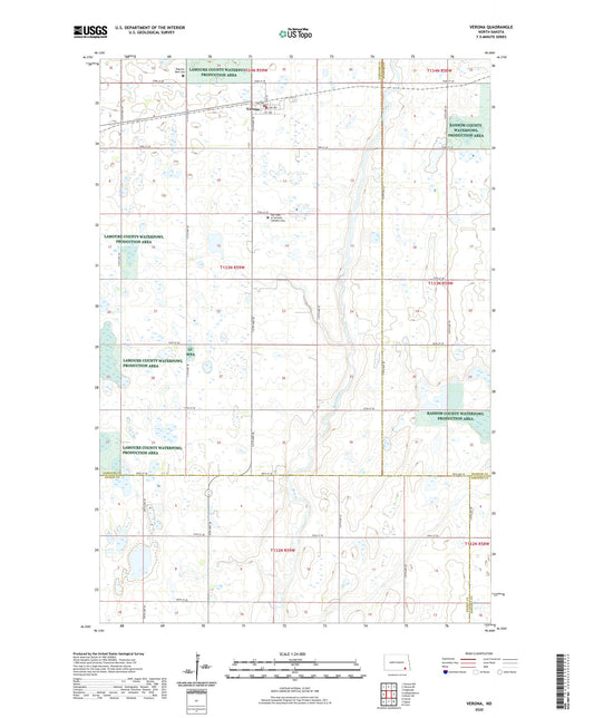 Verona North Dakota US Topo Map Image