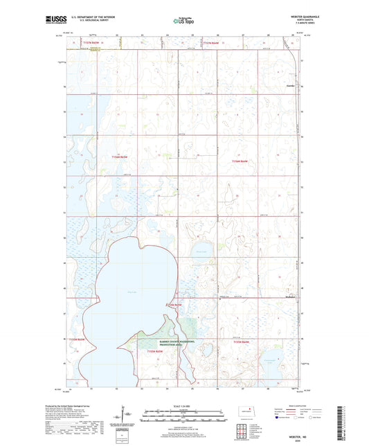 Webster North Dakota US Topo Map Image