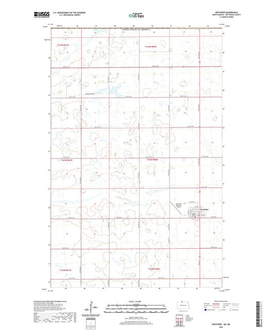 Westhope North Dakota US Topo Map Image