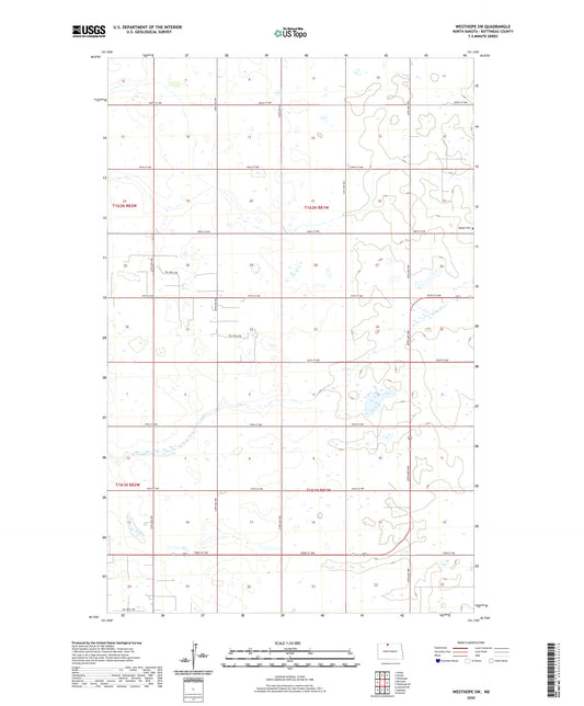 Westhope SW North Dakota US Topo Map Image