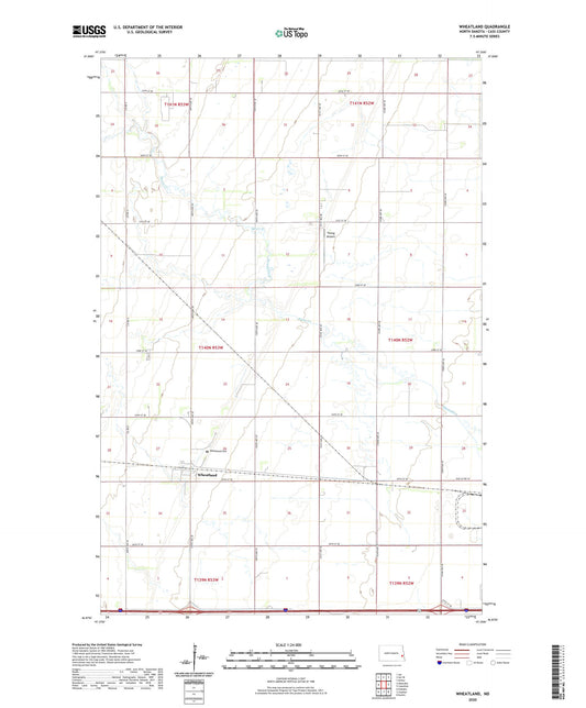 Wheatland North Dakota US Topo Map Image