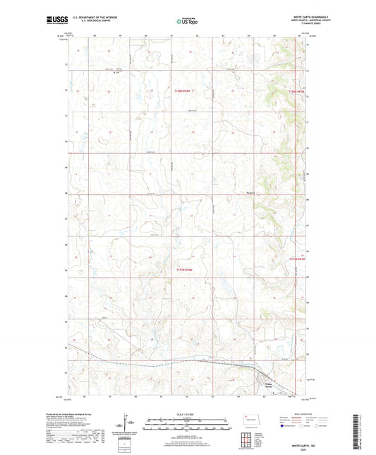 White Earth North Dakota US Topo Map Image